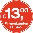 13,00 € für Firmenkunden
